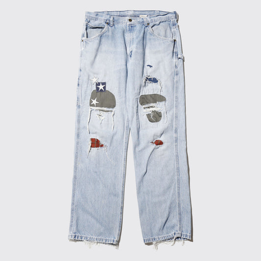 *one-off repaired painter jeans