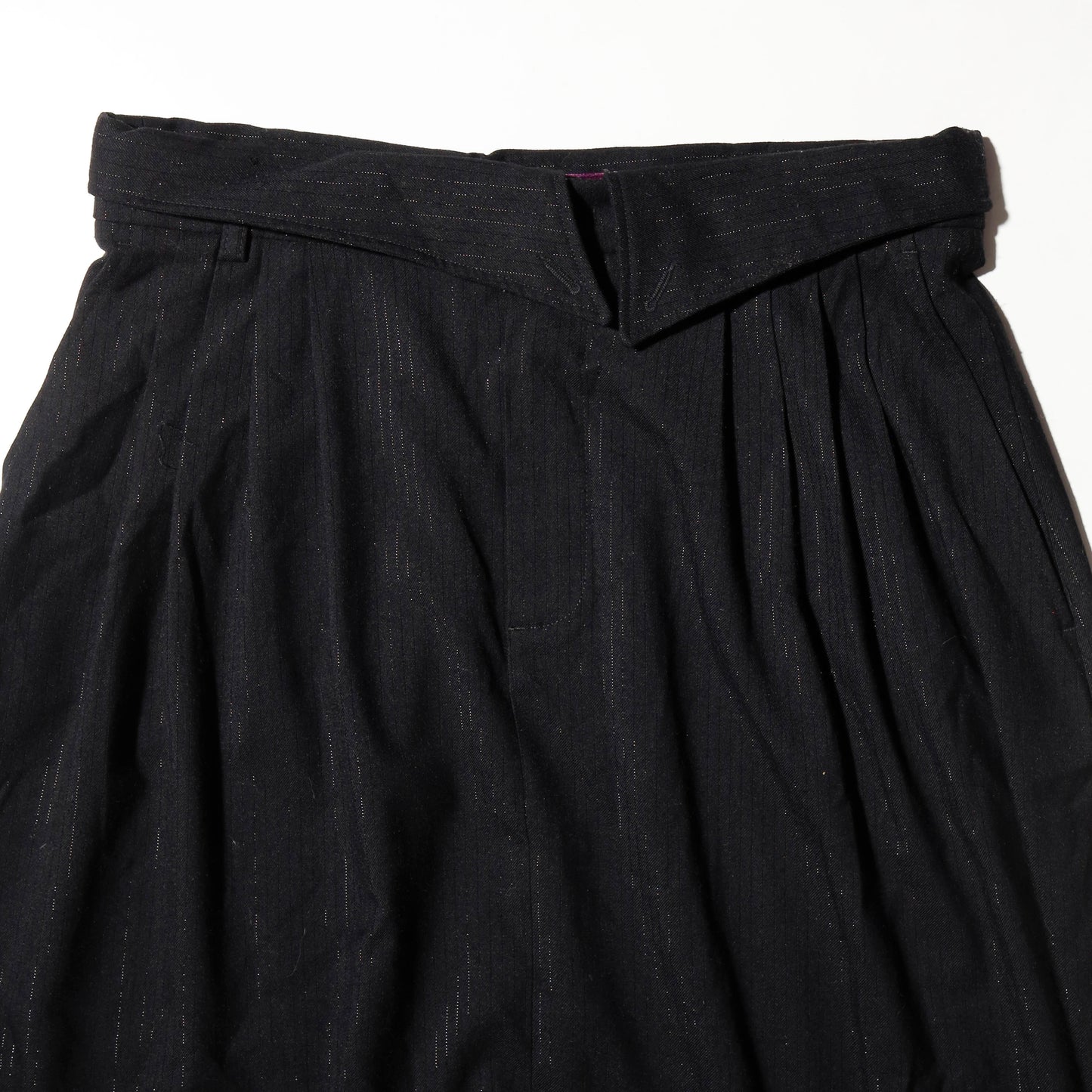 vintage lame stripe sarouel shorts