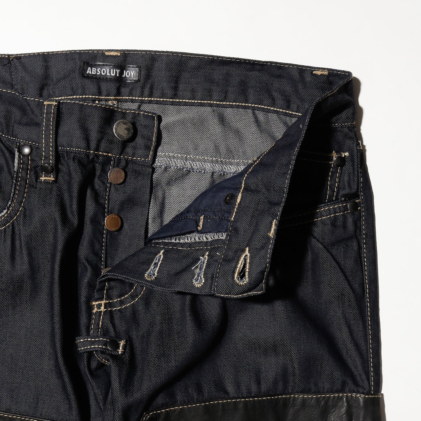 vintage waxed armor jeans