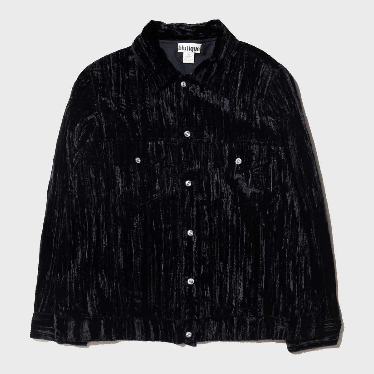 vintage crash velvet truker jacket