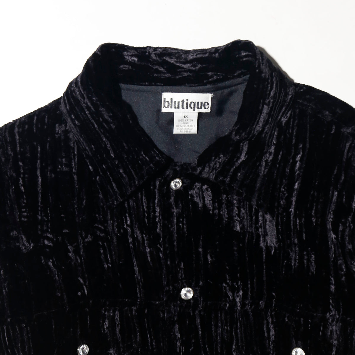 vintage crash velvet truker jacket