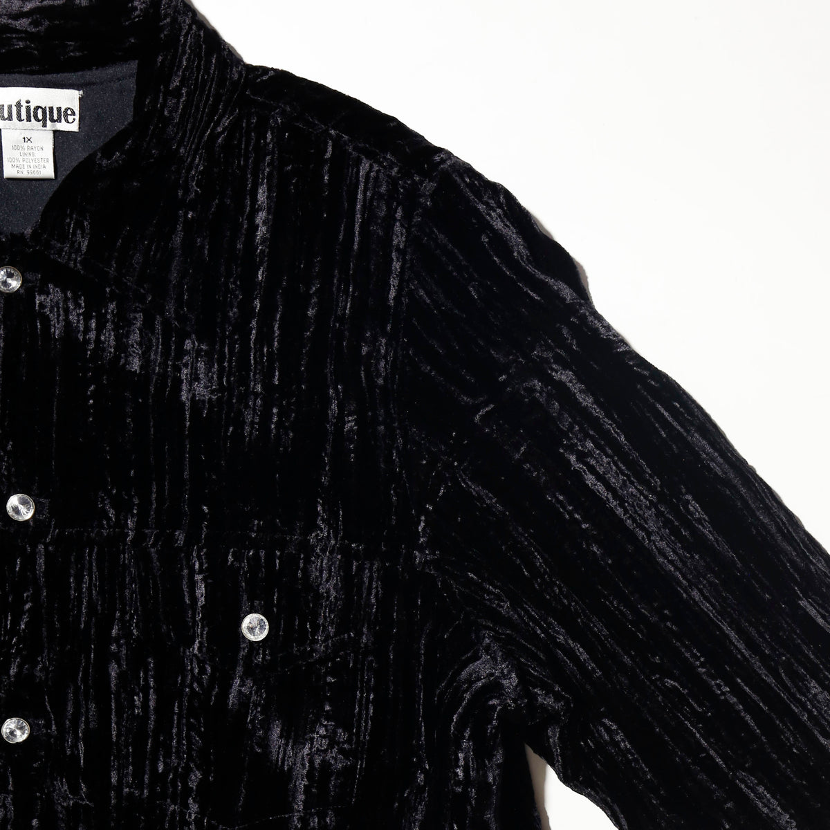 vintage crash velvet truker jacket