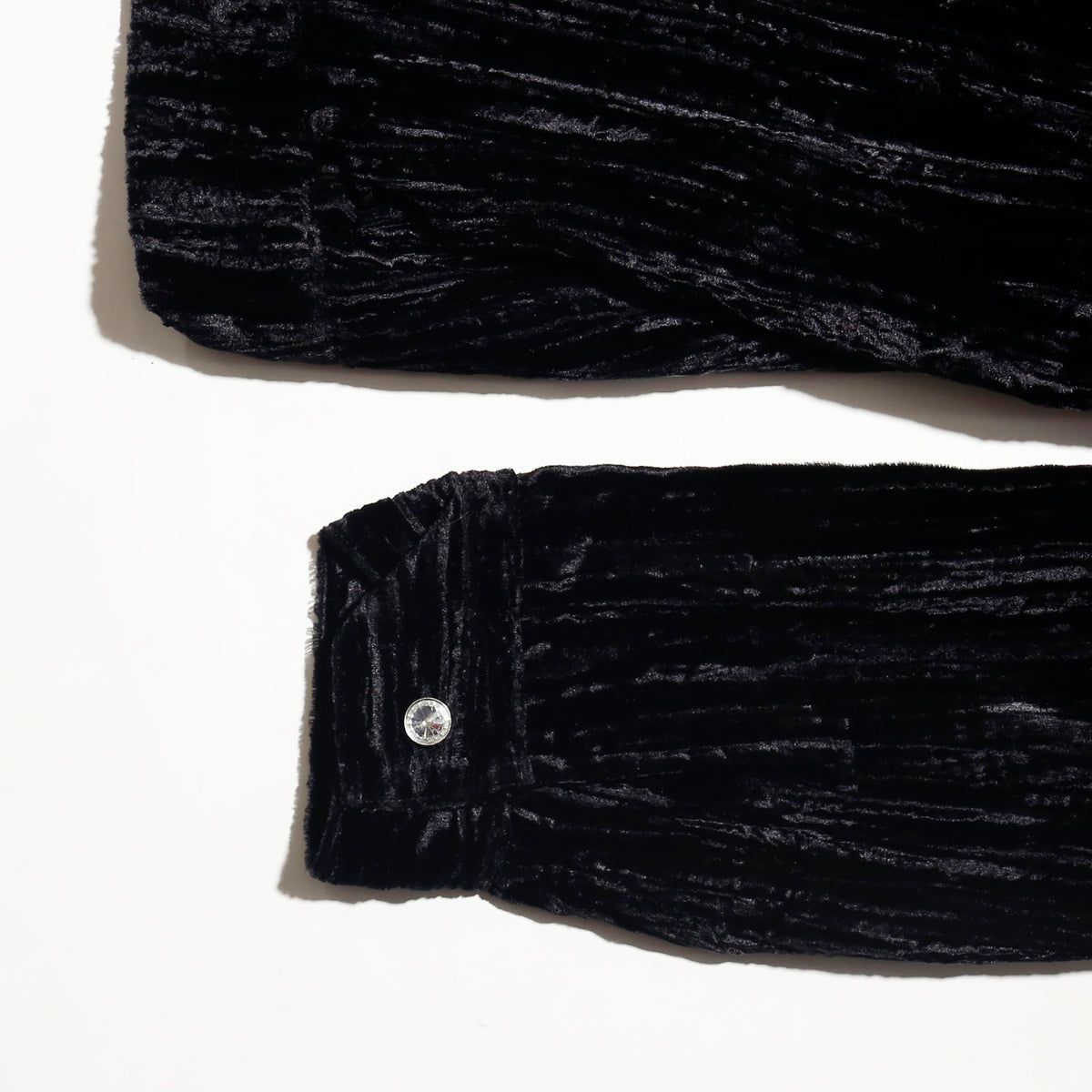 vintage crash velvet truker jacket