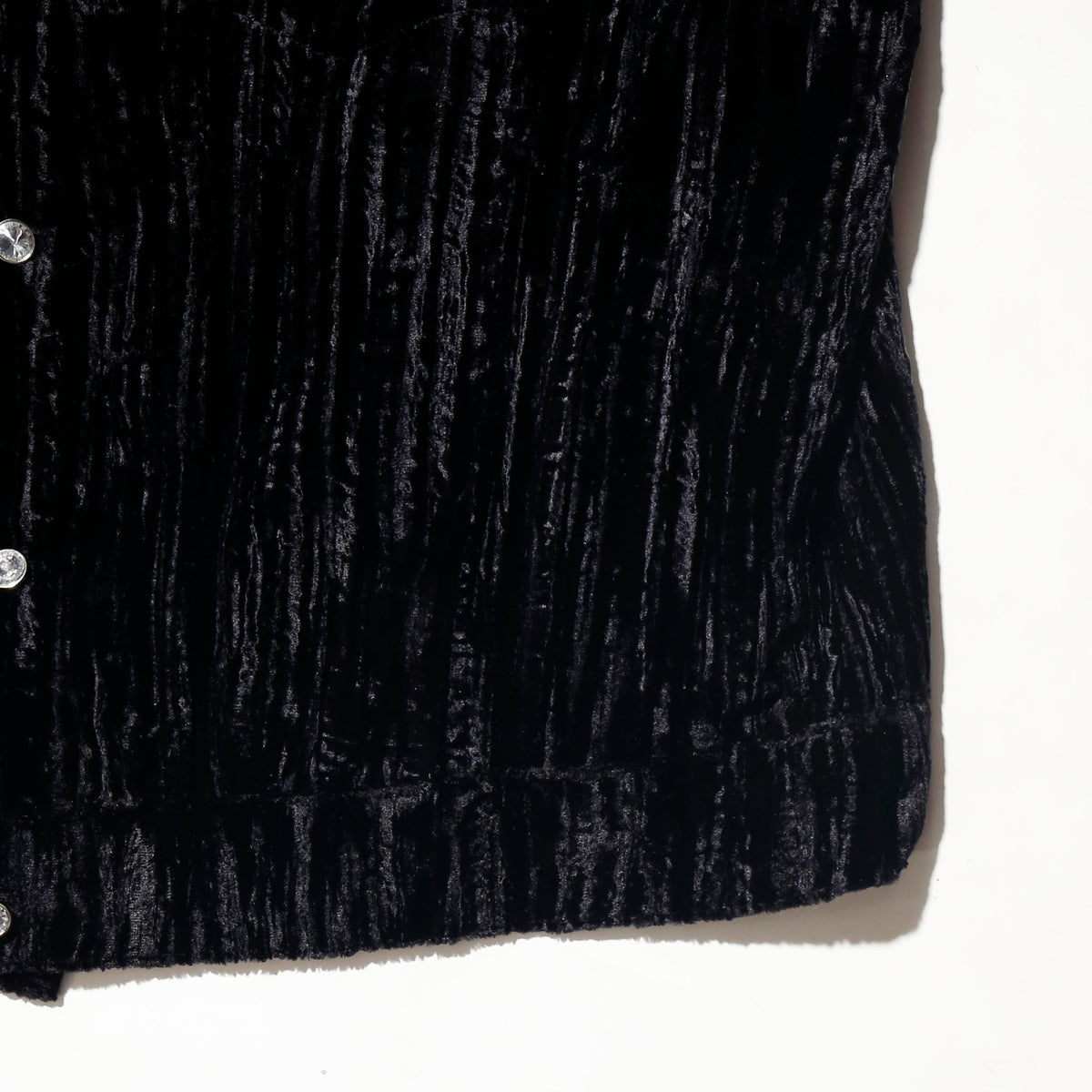 vintage crash velvet truker jacket