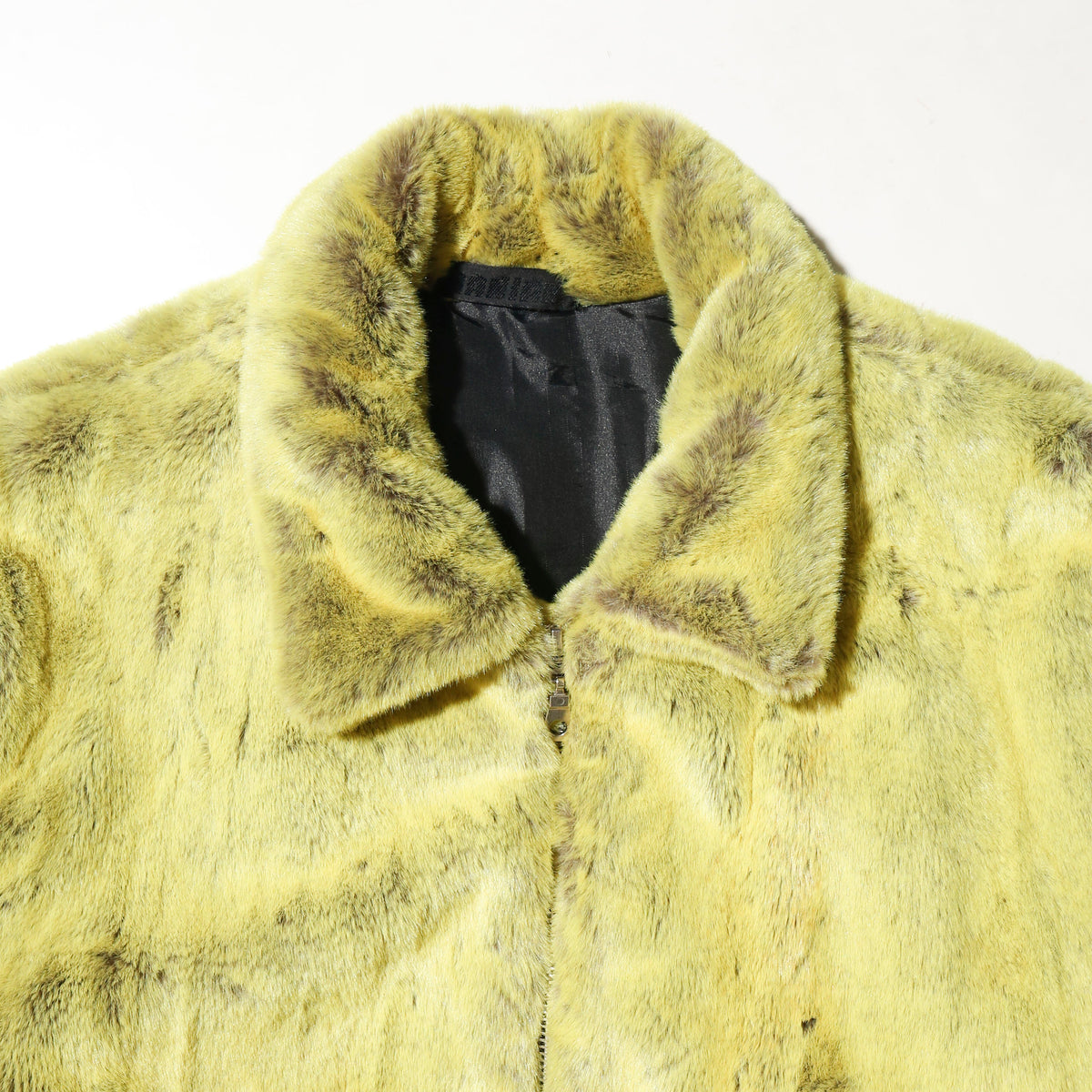 vintage neon faux fur jacket