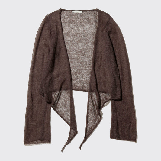 vintage deformed low gauge cardigan