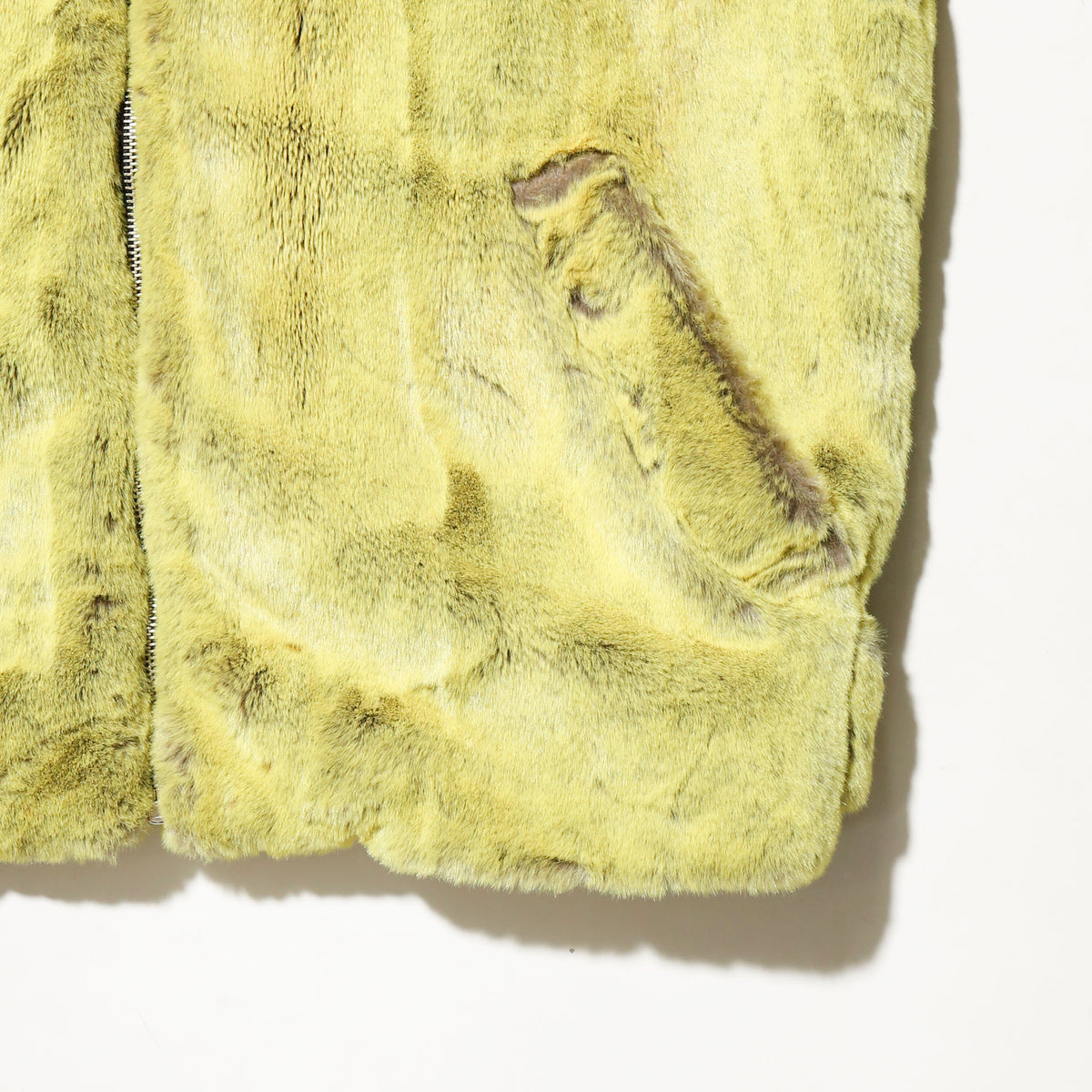 vintage neon faux fur jacket