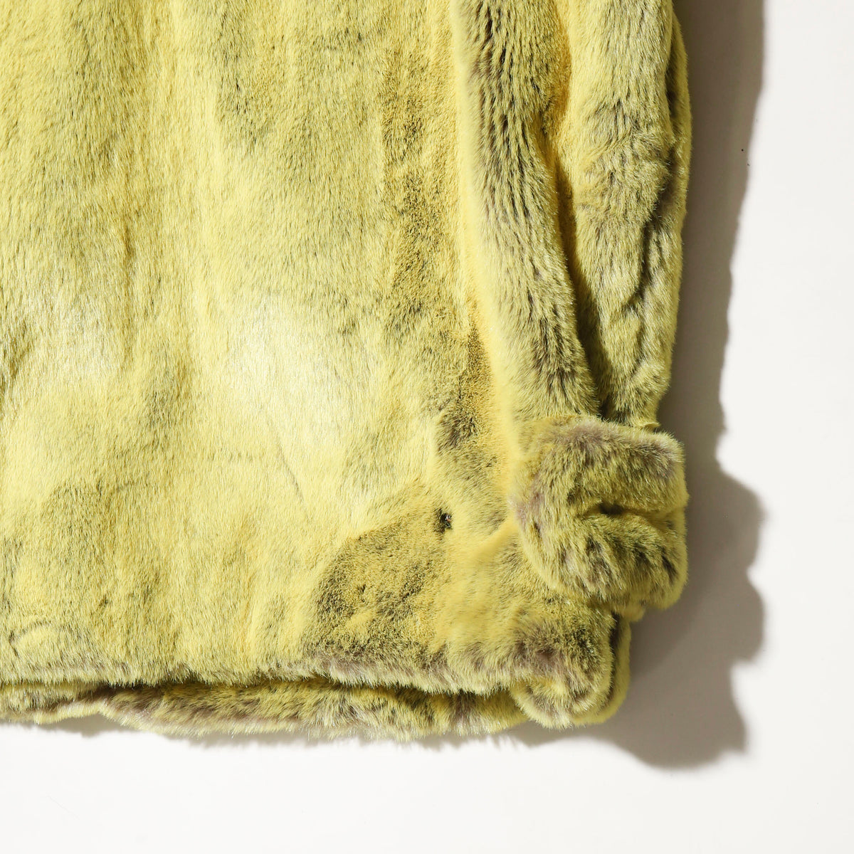 vintage neon faux fur jacket