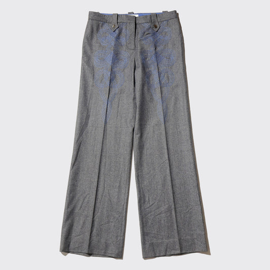 vintage 00's vikto&rolf broderied  wool slacks