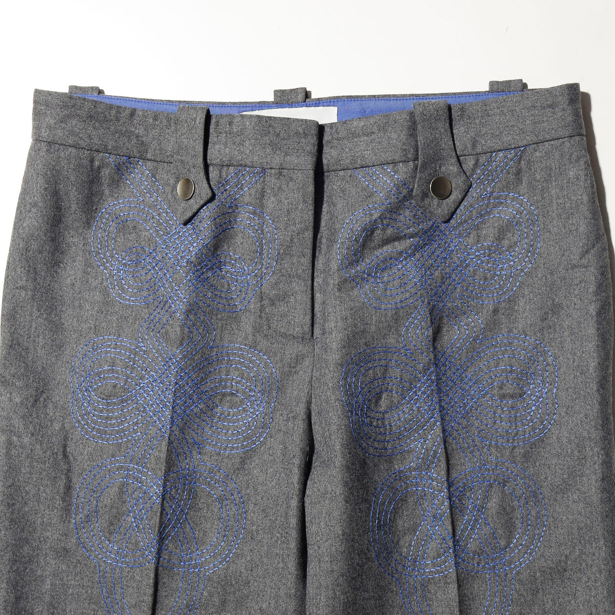 vintage 00's vikto&rolf broderied  wool slacks