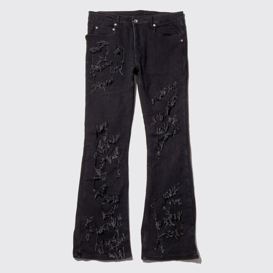 vintage crash flare jeans