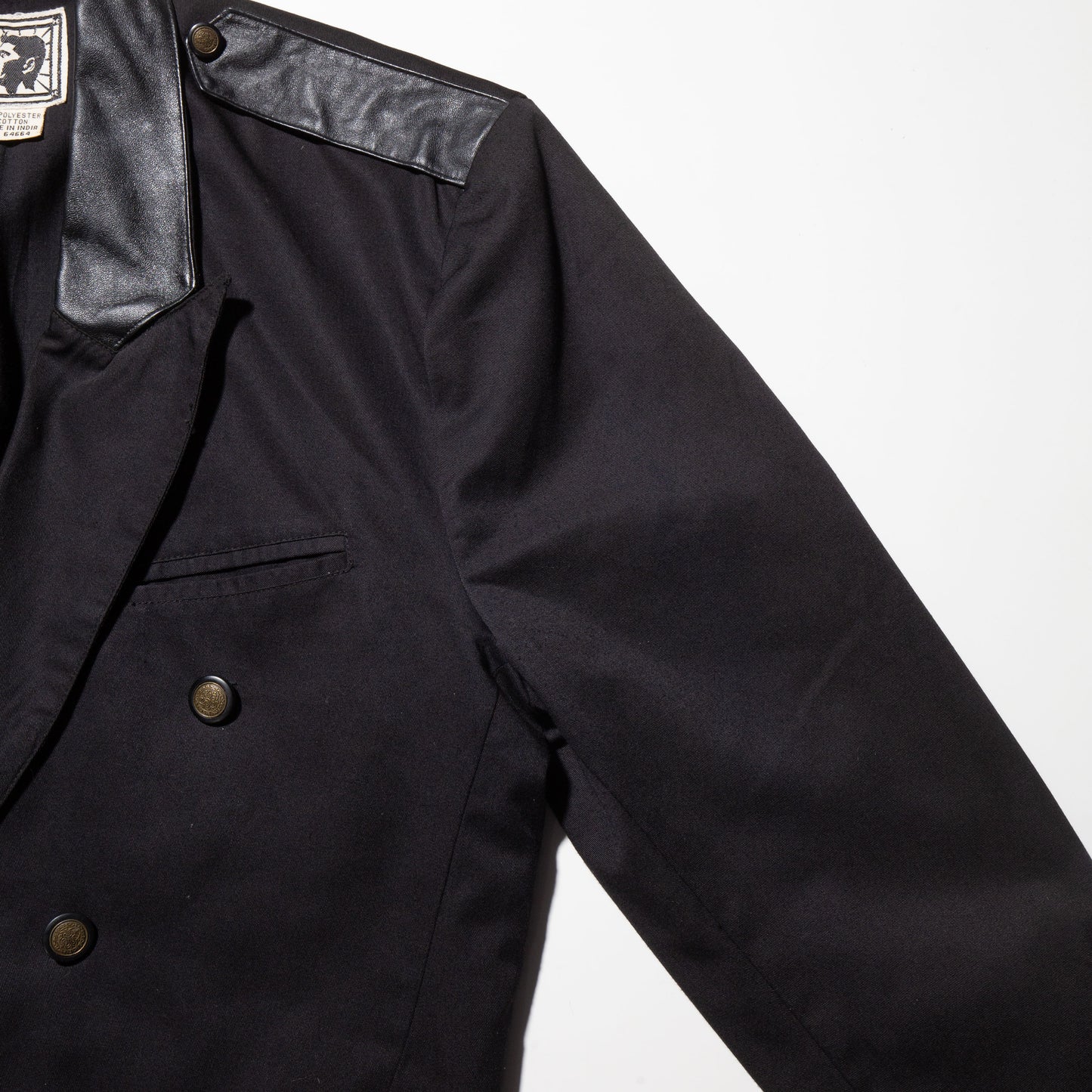vintage leather combi spencer jacket