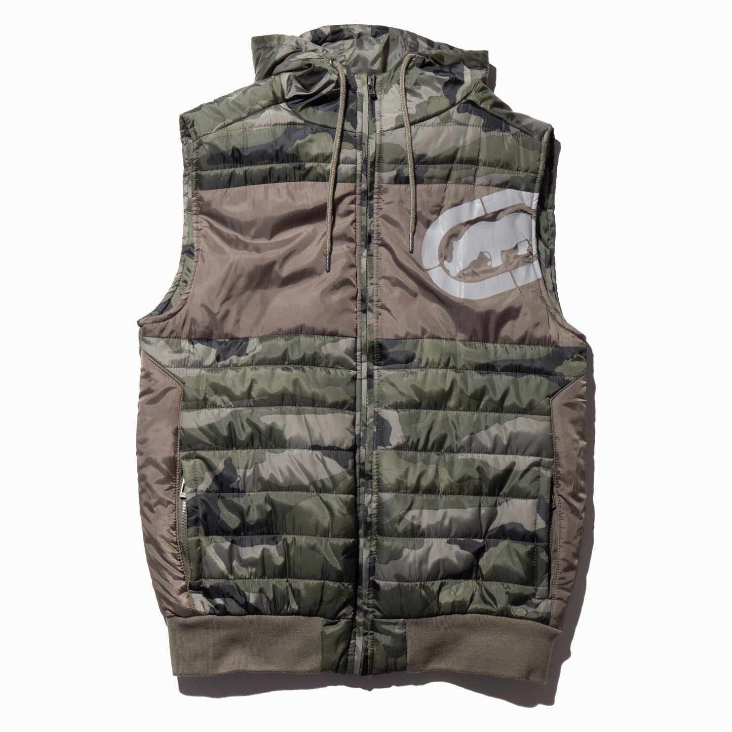 vintage echko camo hooded vest