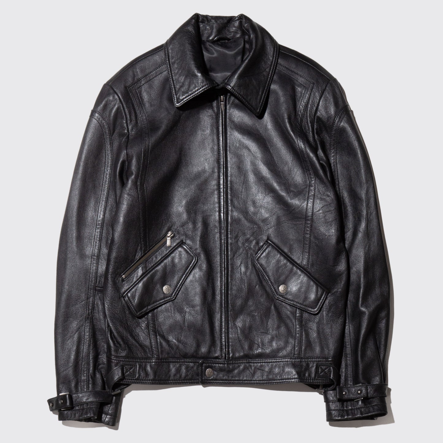 vintage single leather jacket