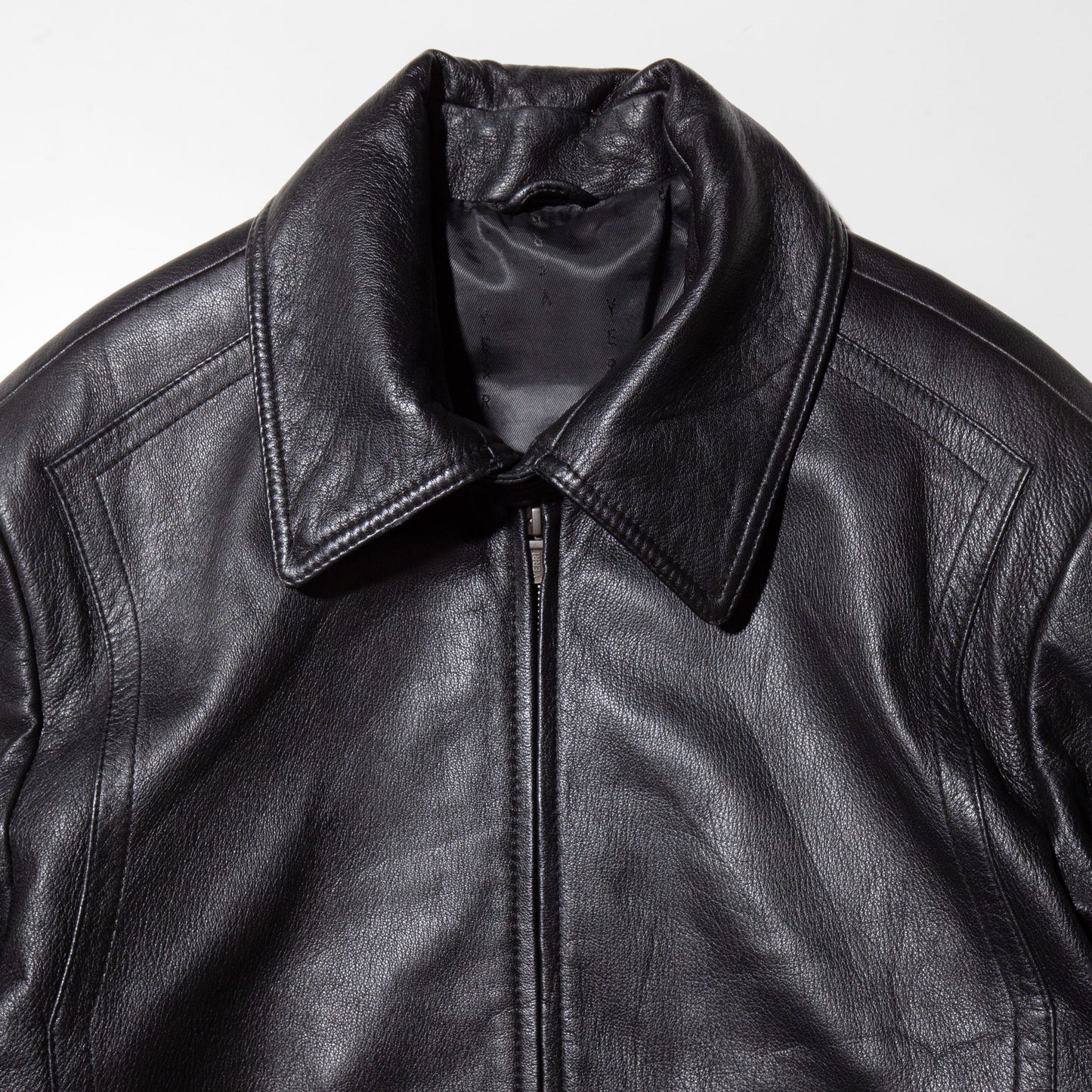 vintage single leather jacket