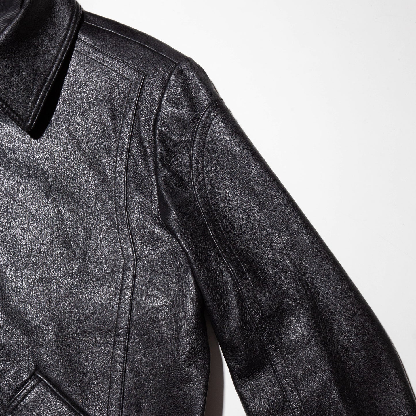 vintage single leather jacket