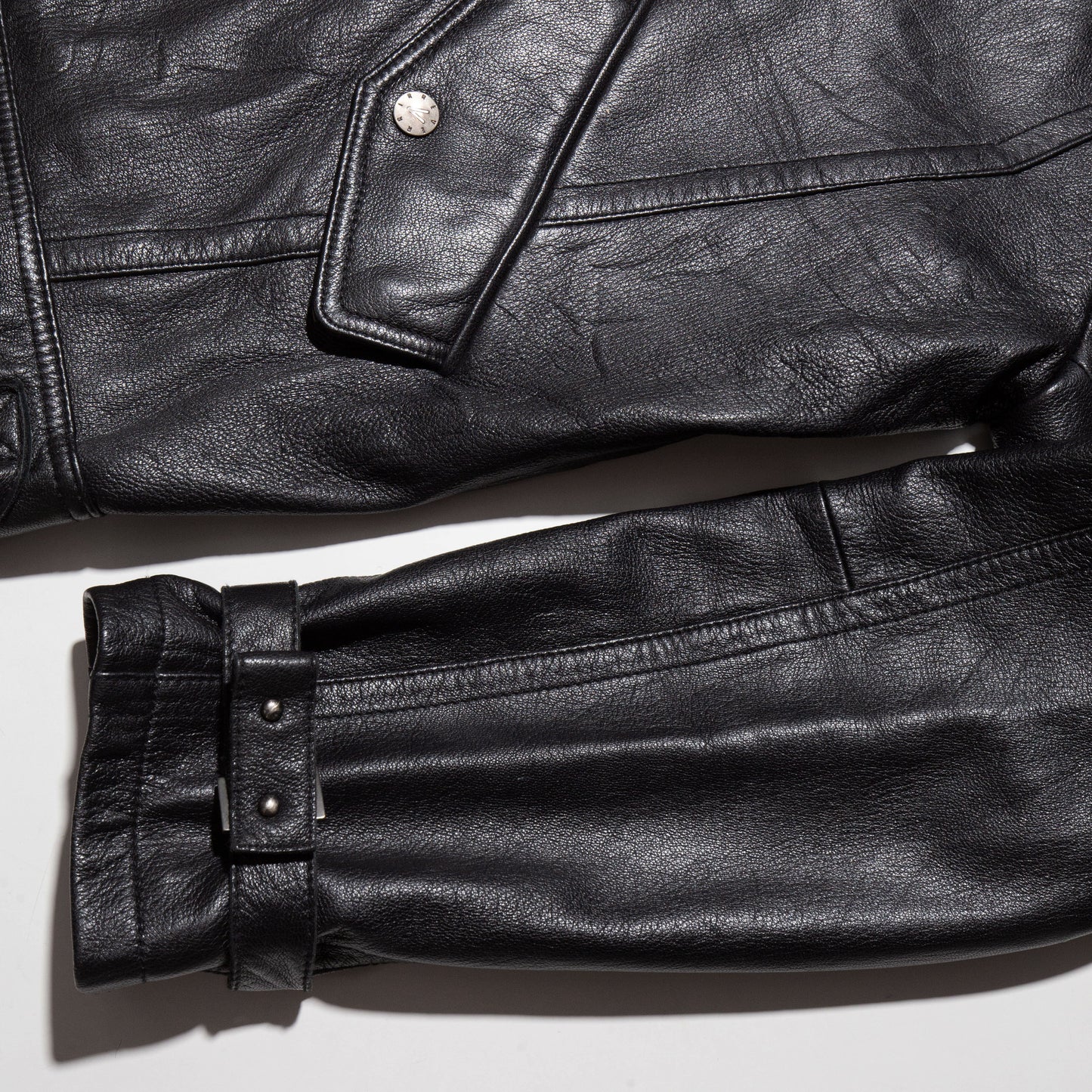 vintage single leather jacket