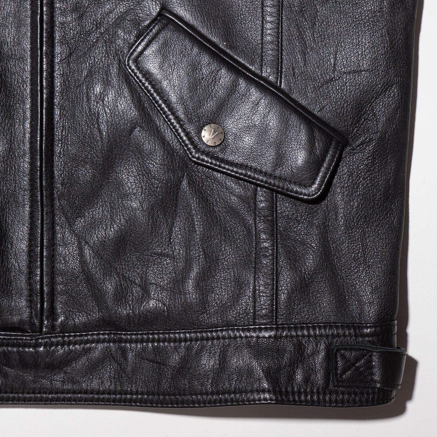 vintage single leather jacket