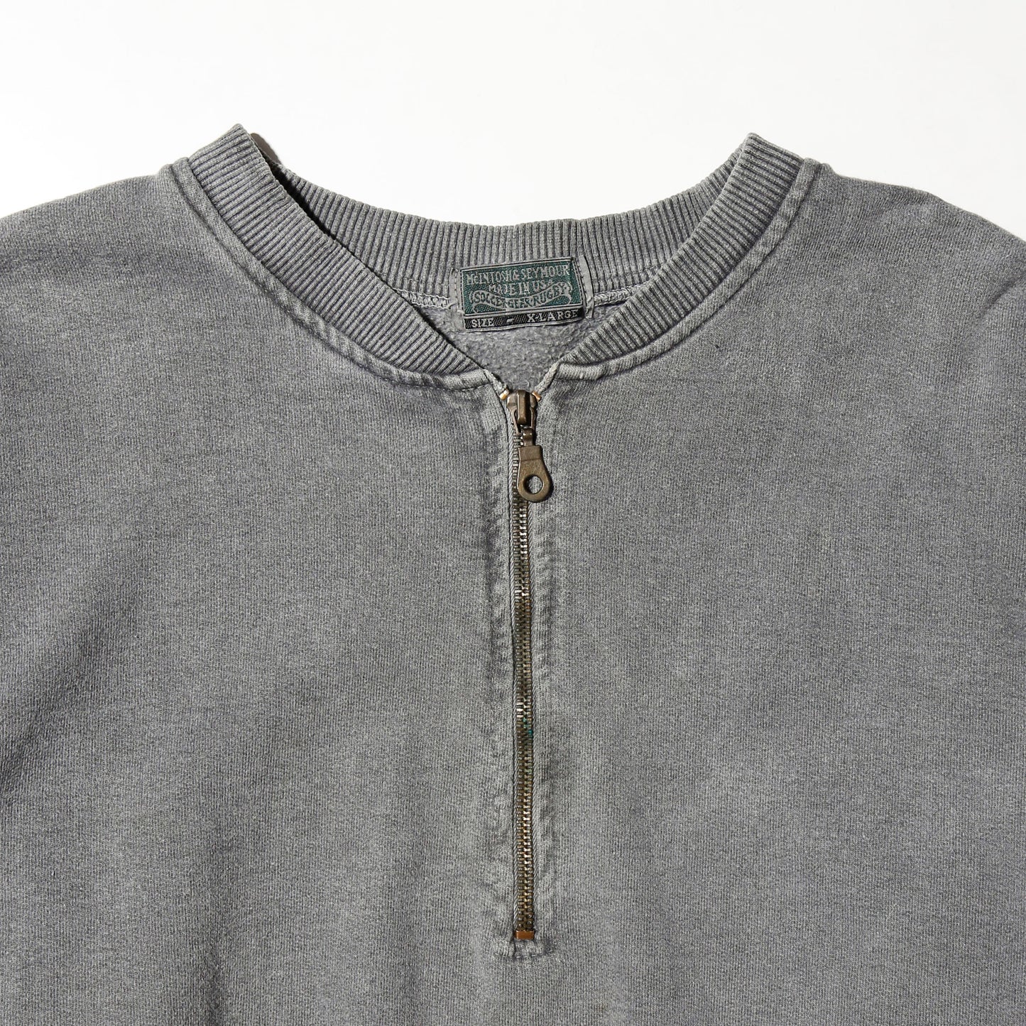*one-off broken half zip sweat