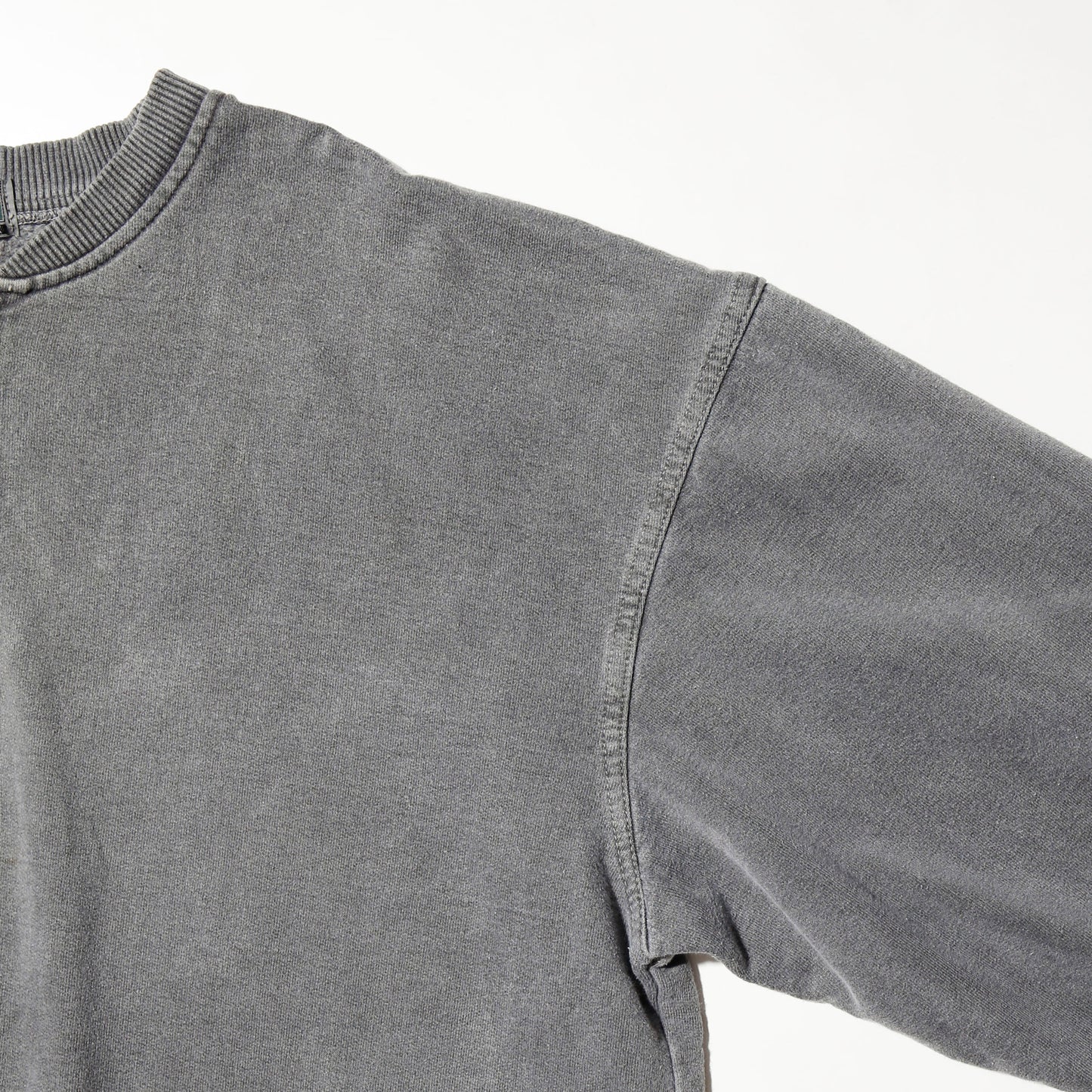 *one-off broken half zip sweat