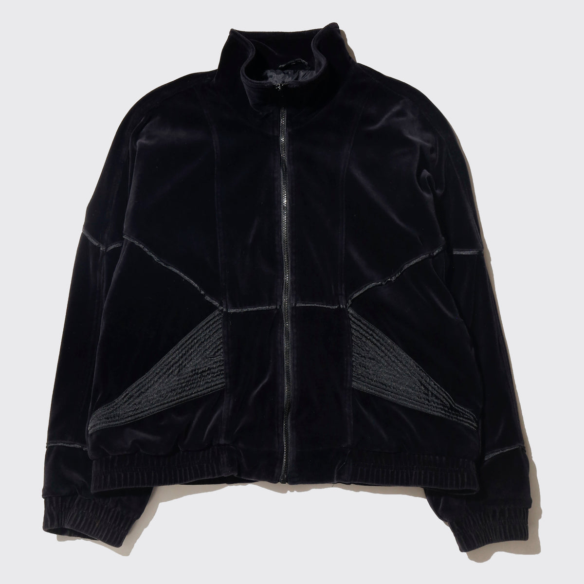 vintage star patch piping velour truck jacket