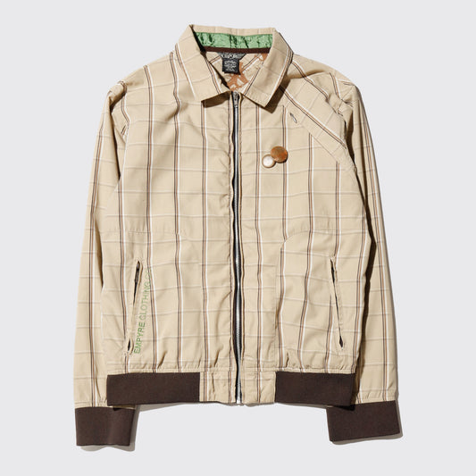 vintage check harrington jacket, with copper badge