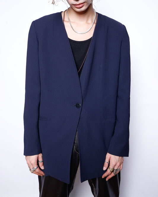 vintage 80's Burberrys' collarless jacket