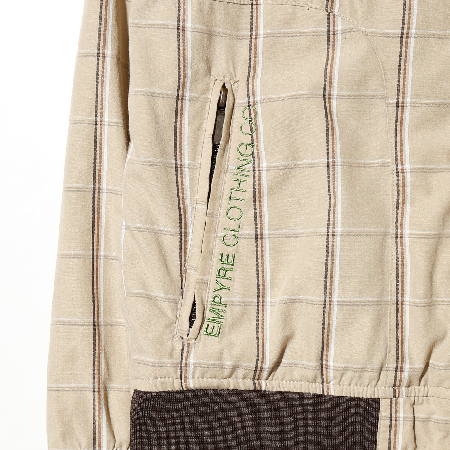 vintage check harrington jacket, with copper badge