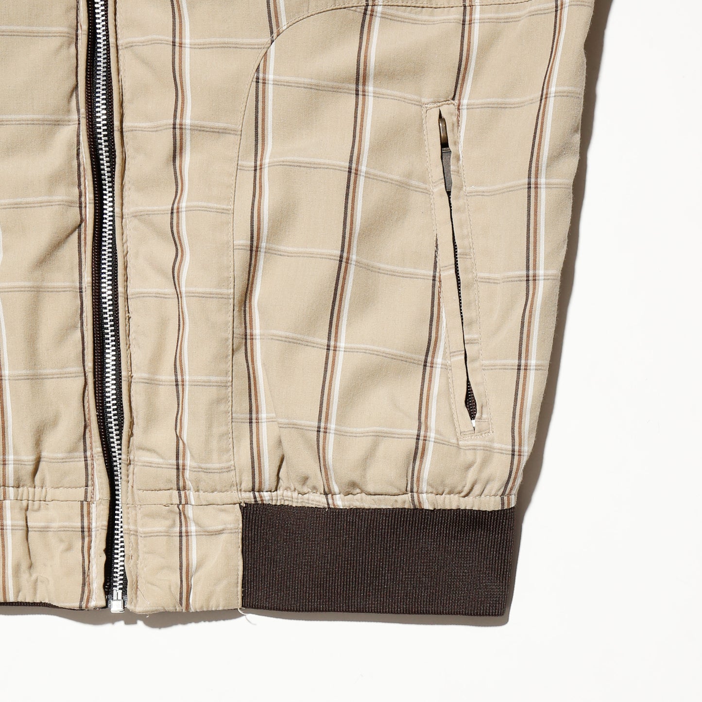 vintage check harrington jacket, with copper badge