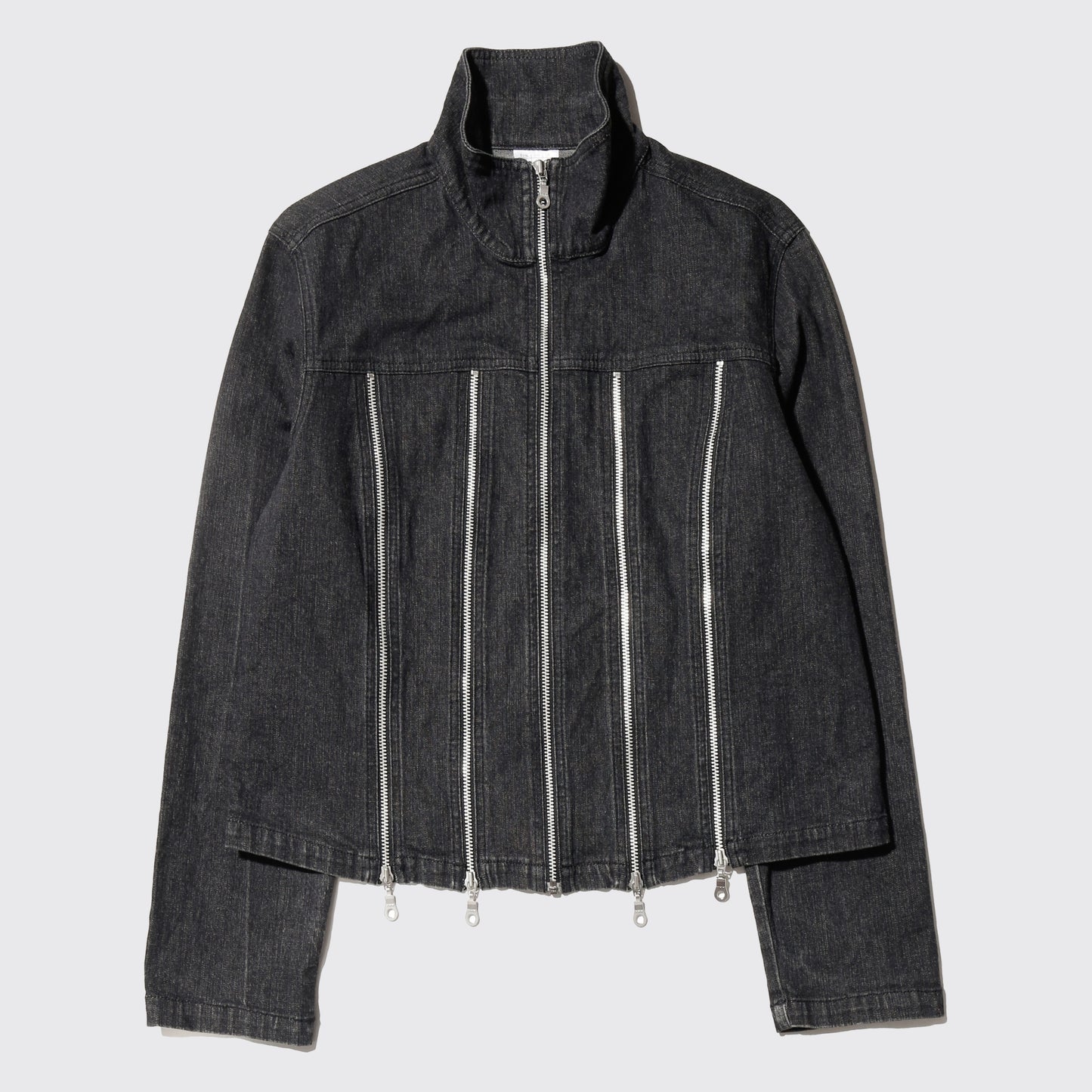 vintage rail zip denim jacket