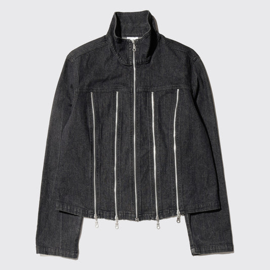 vintage rail zip denim jacket