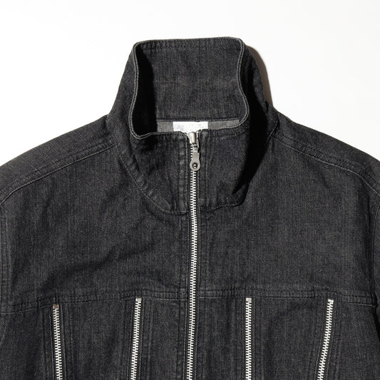 vintage rail zip denim jacket