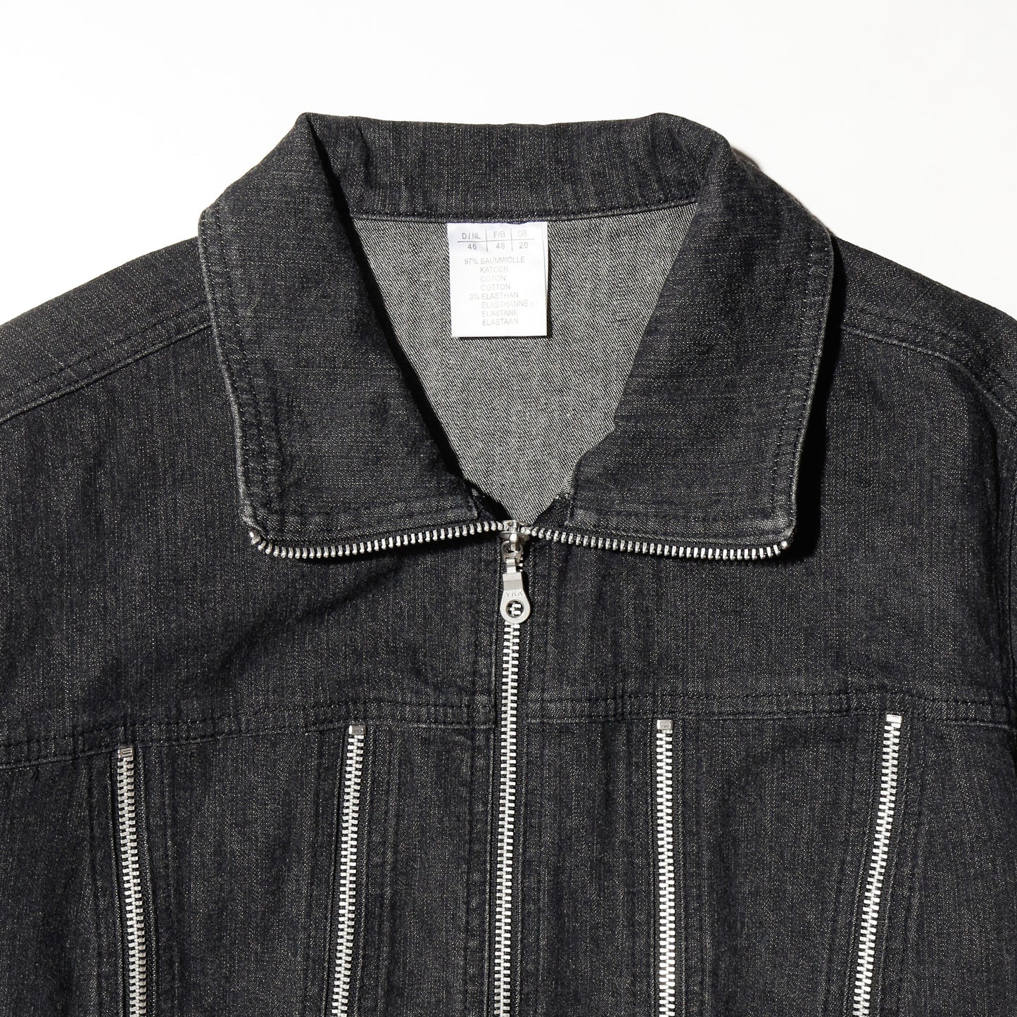vintage rail zip denim jacket