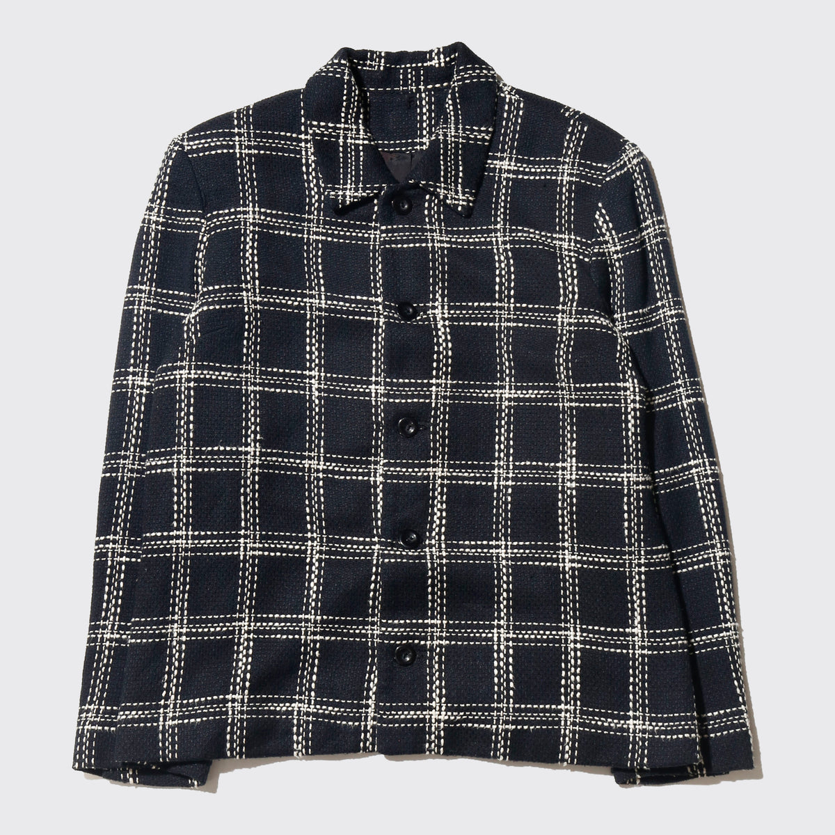 vintage 5b check tweed jacket