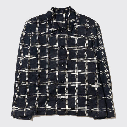 vintage 5b check tweed jacket