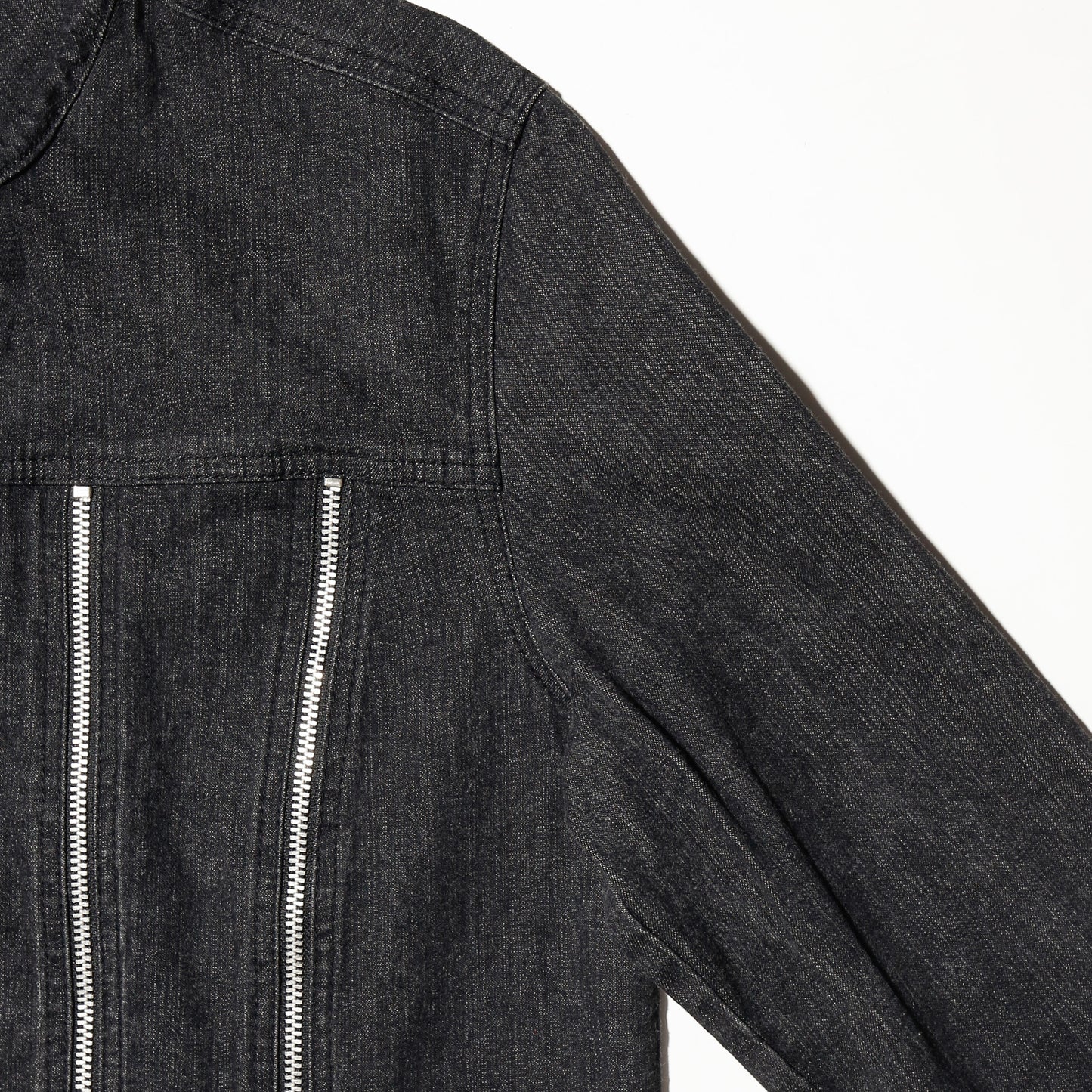 vintage rail zip denim jacket