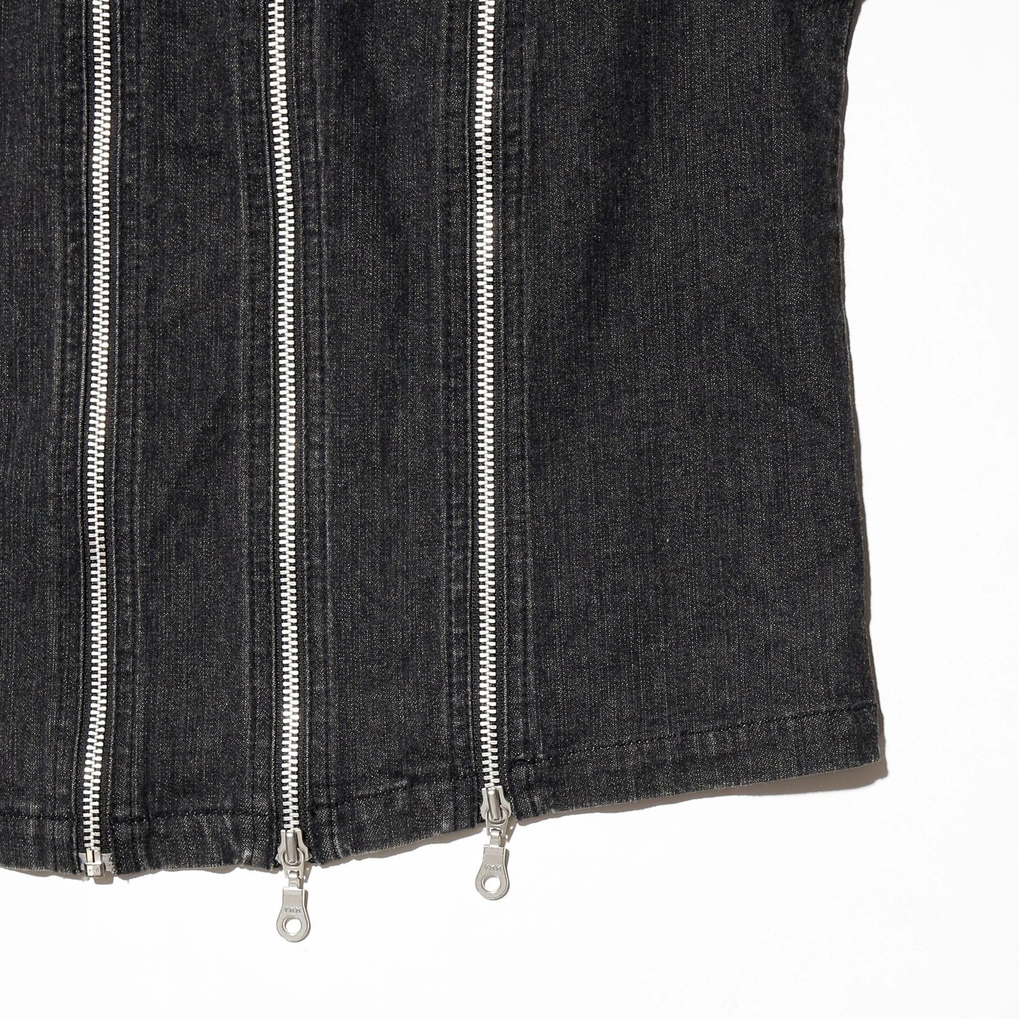 vintage rail zip denim jacket