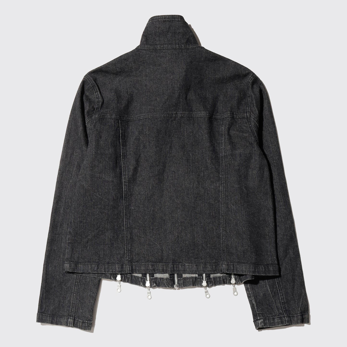 vintage rail zip denim jacket