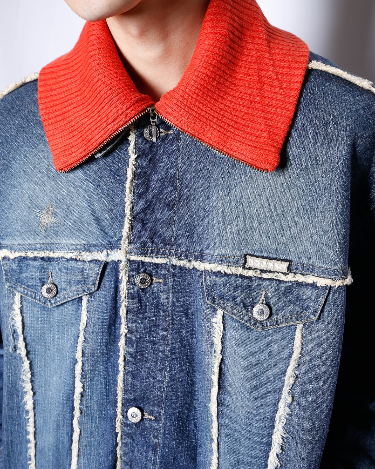 vintage enyce frayed trucker jacket