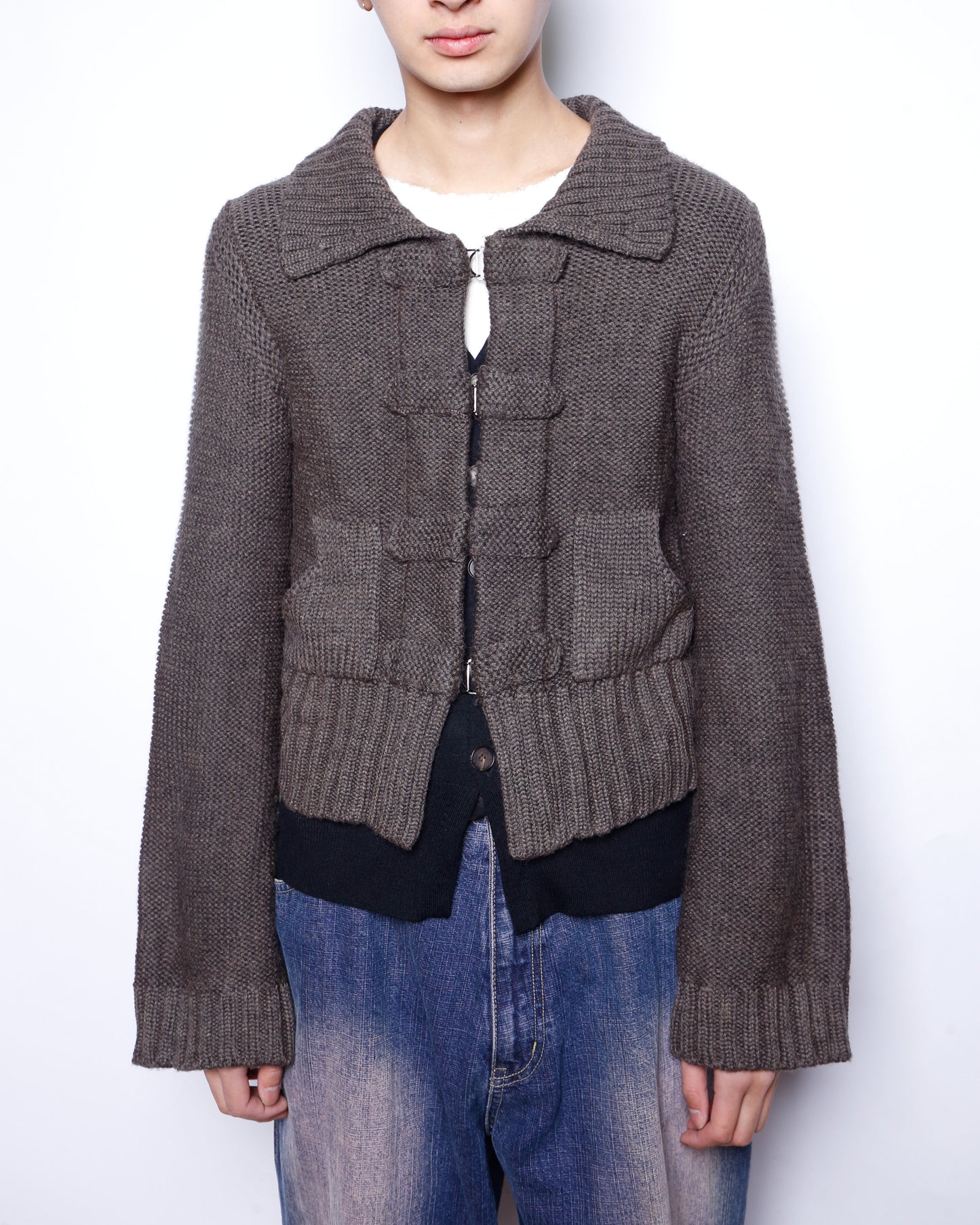 vintage cropped knit jacket