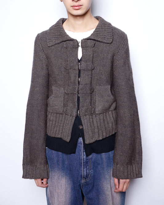 vintage cropped knit jacket