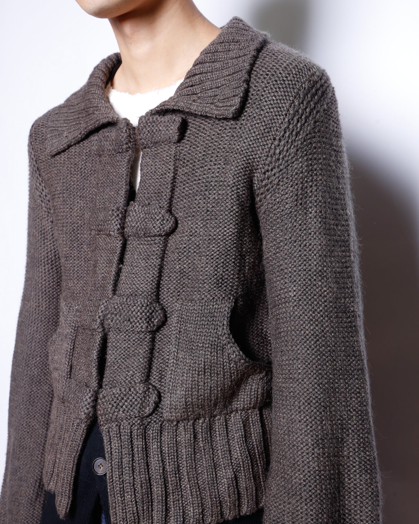 vintage cropped knit jacket