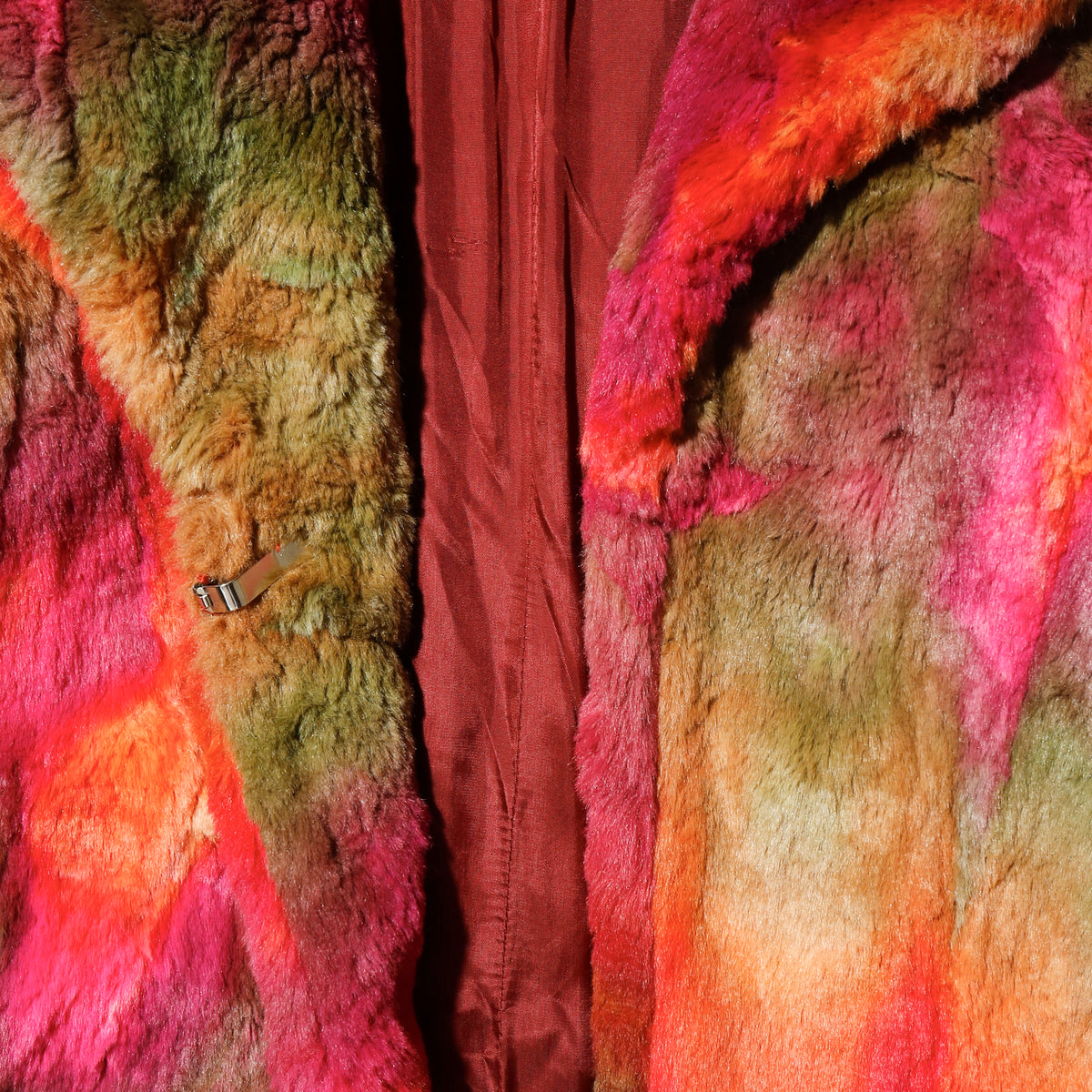vintage euro faux fur chameleon coat