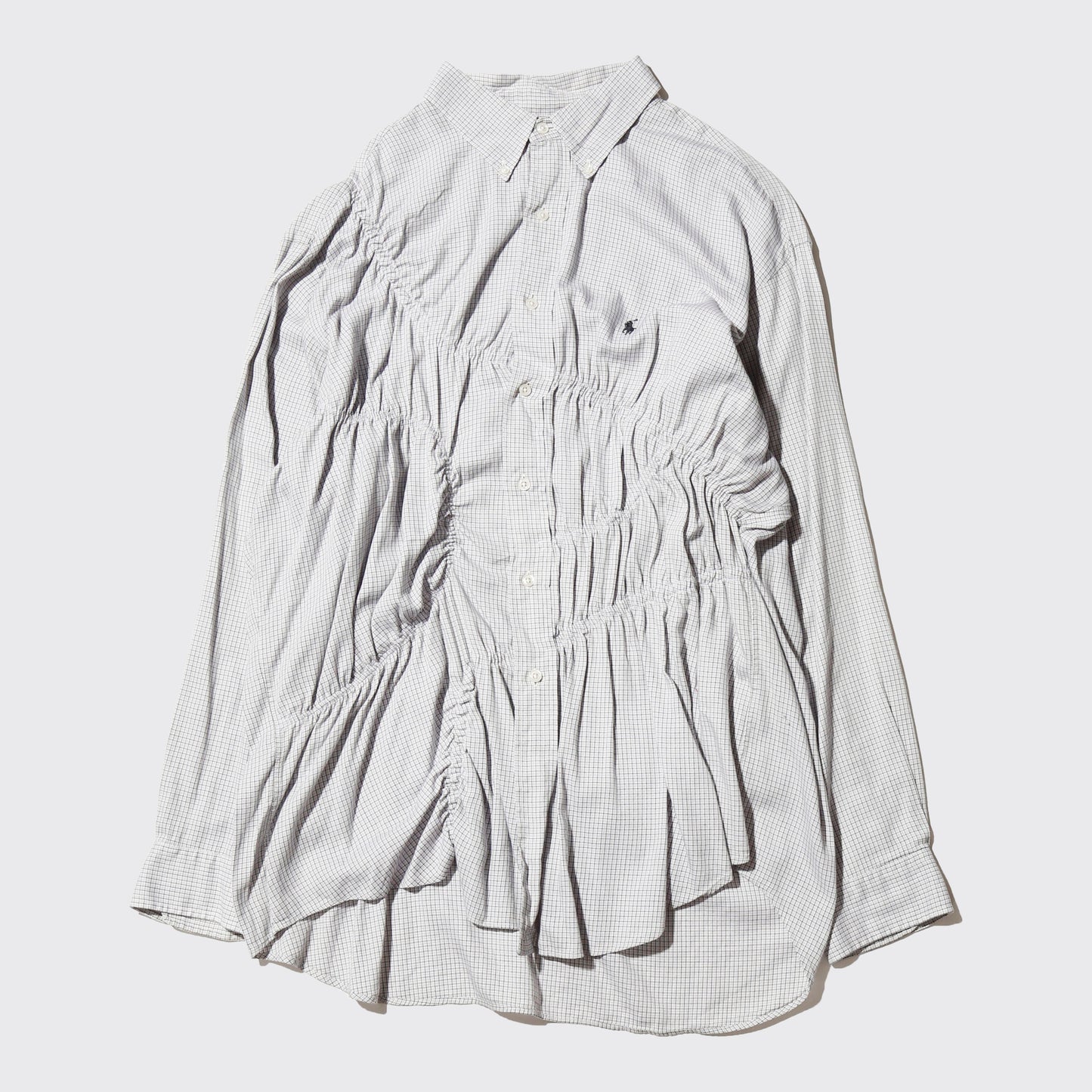 *one-off irregular gathering shirt