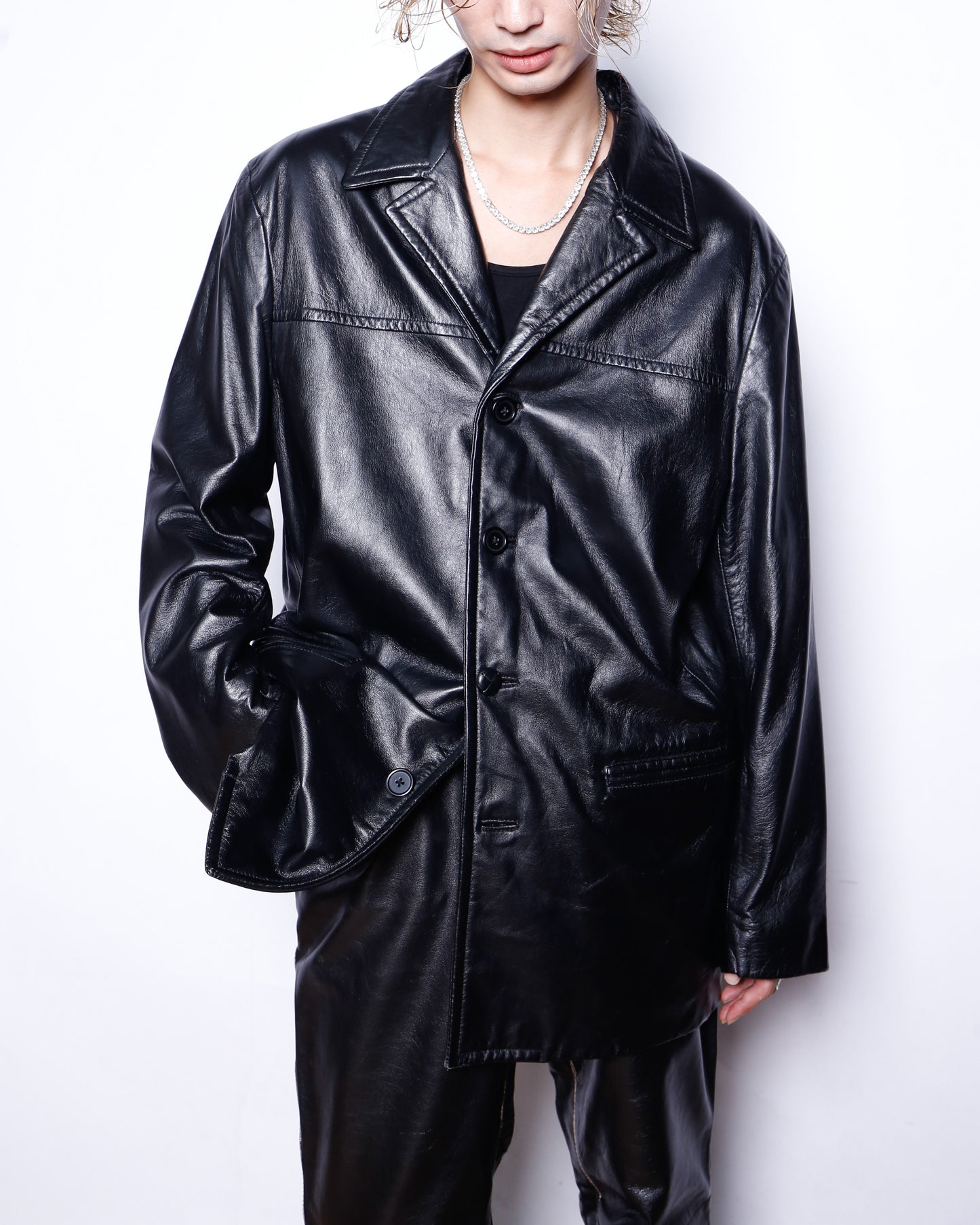 vintage 4b ​​leather coat