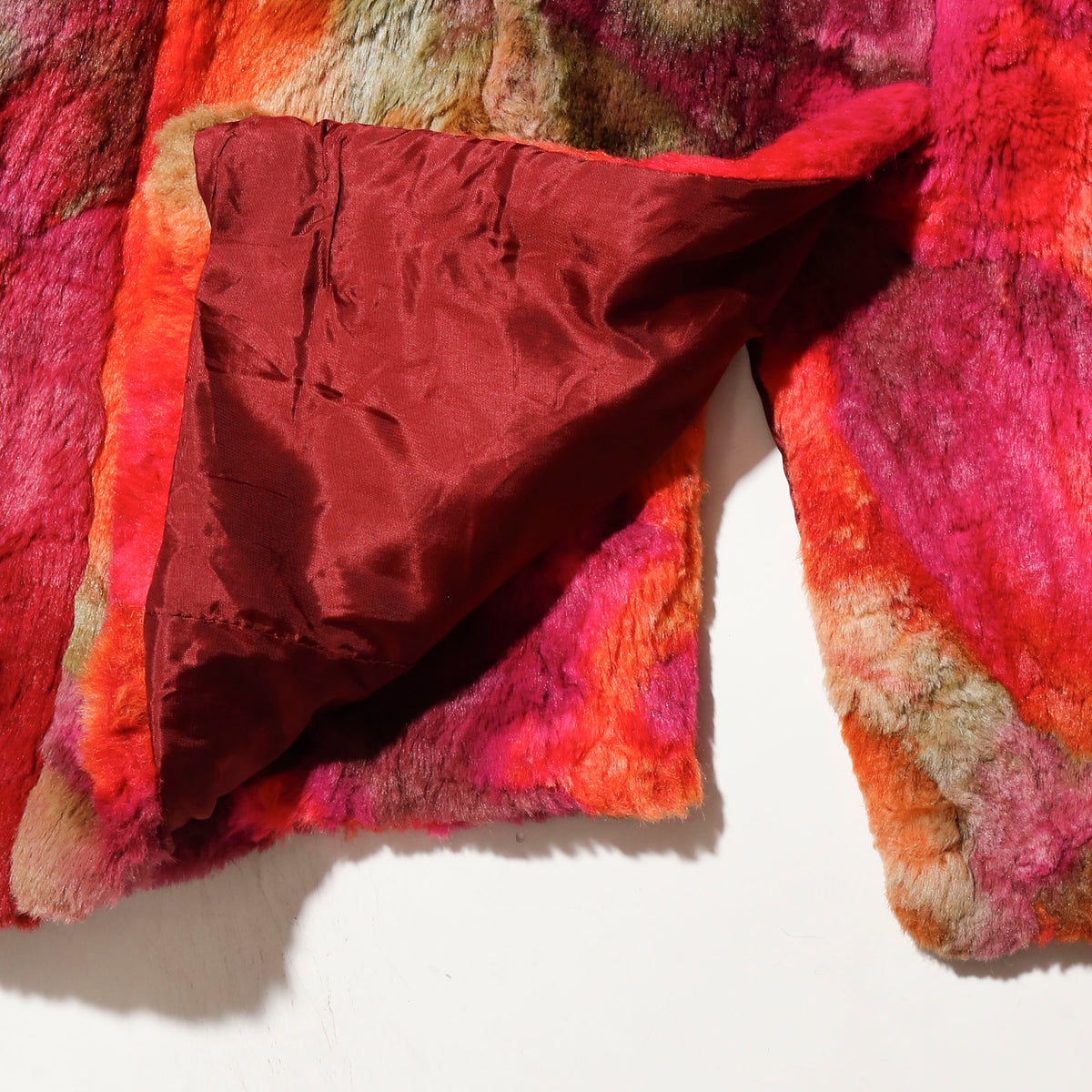 vintage euro faux fur chameleon coat
