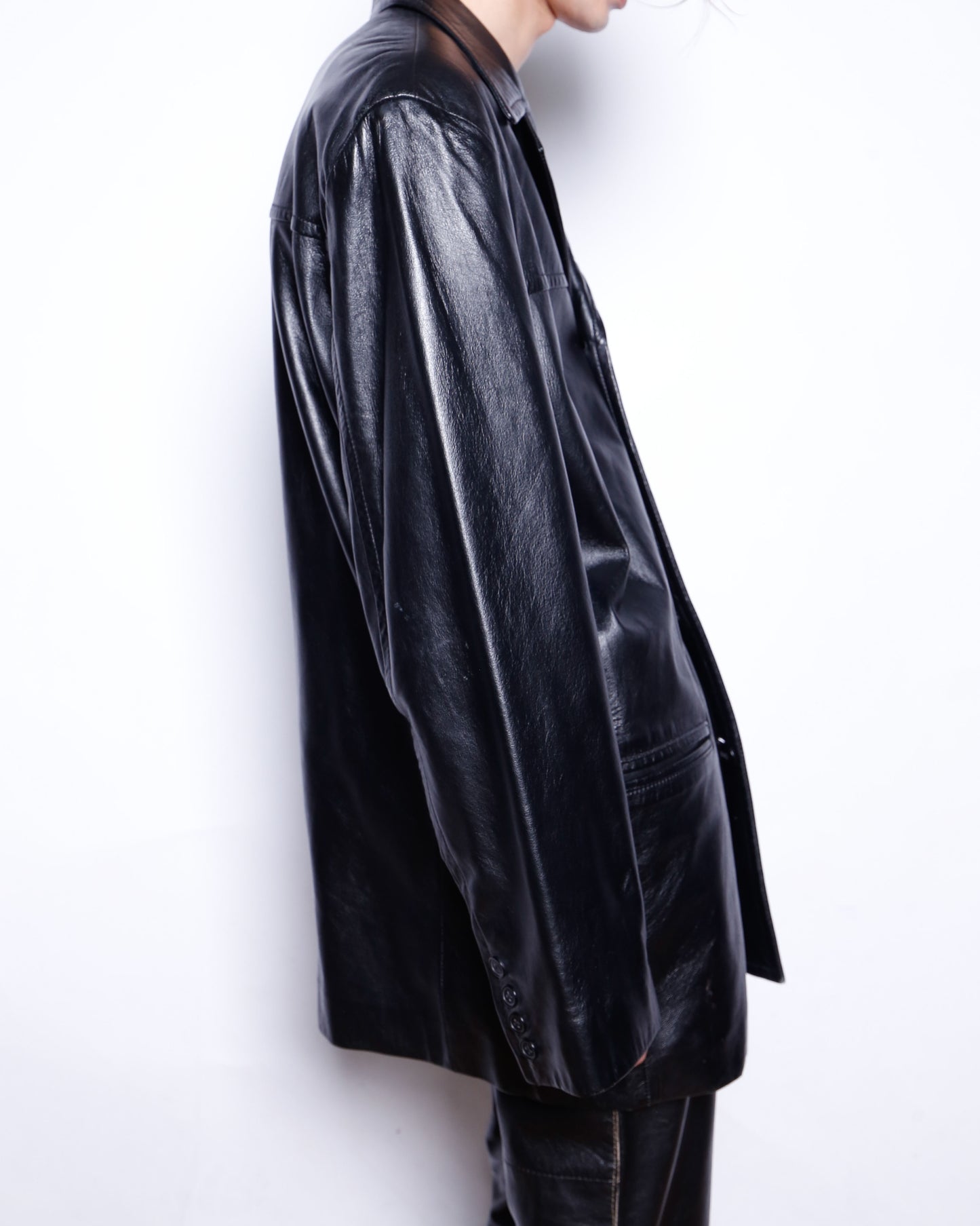 vintage 4b ​​leather coat