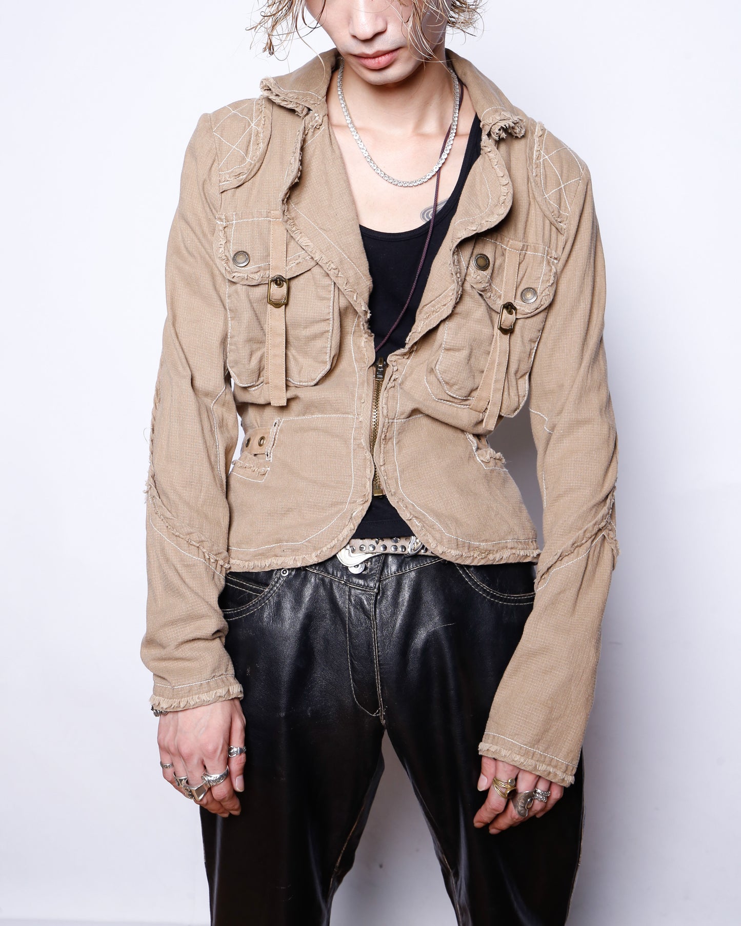 vintage belted traveler jacket