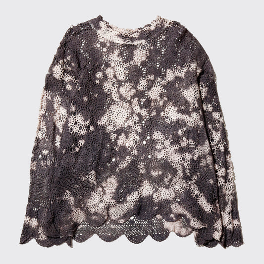 *one-off acid dye vintage lace up pullover