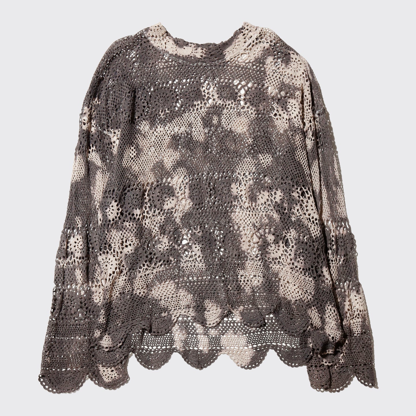 *one-off acid dye vintage lace up pullover